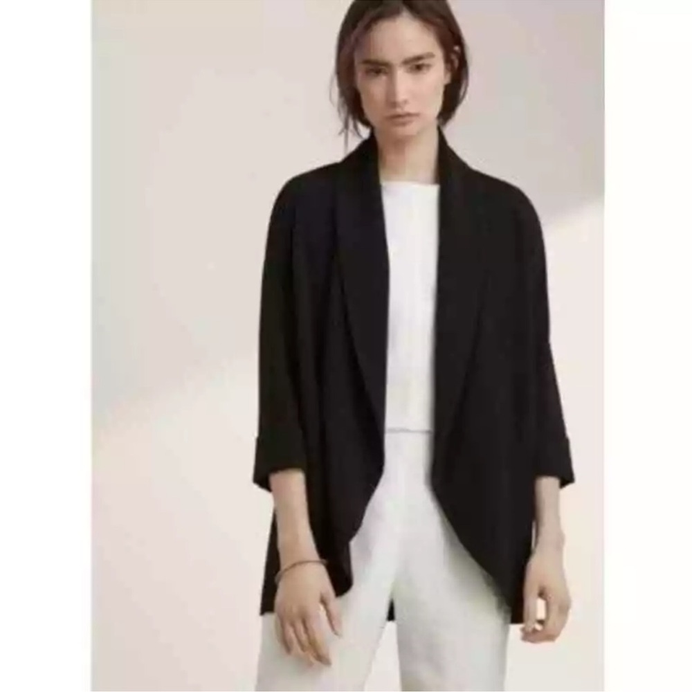 Aritzia Wilfred Chevalier Jacket blazer Black 6 Open Front